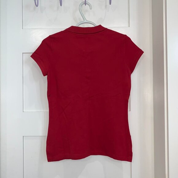 red polo shirt with button up - Picture 2 of 3